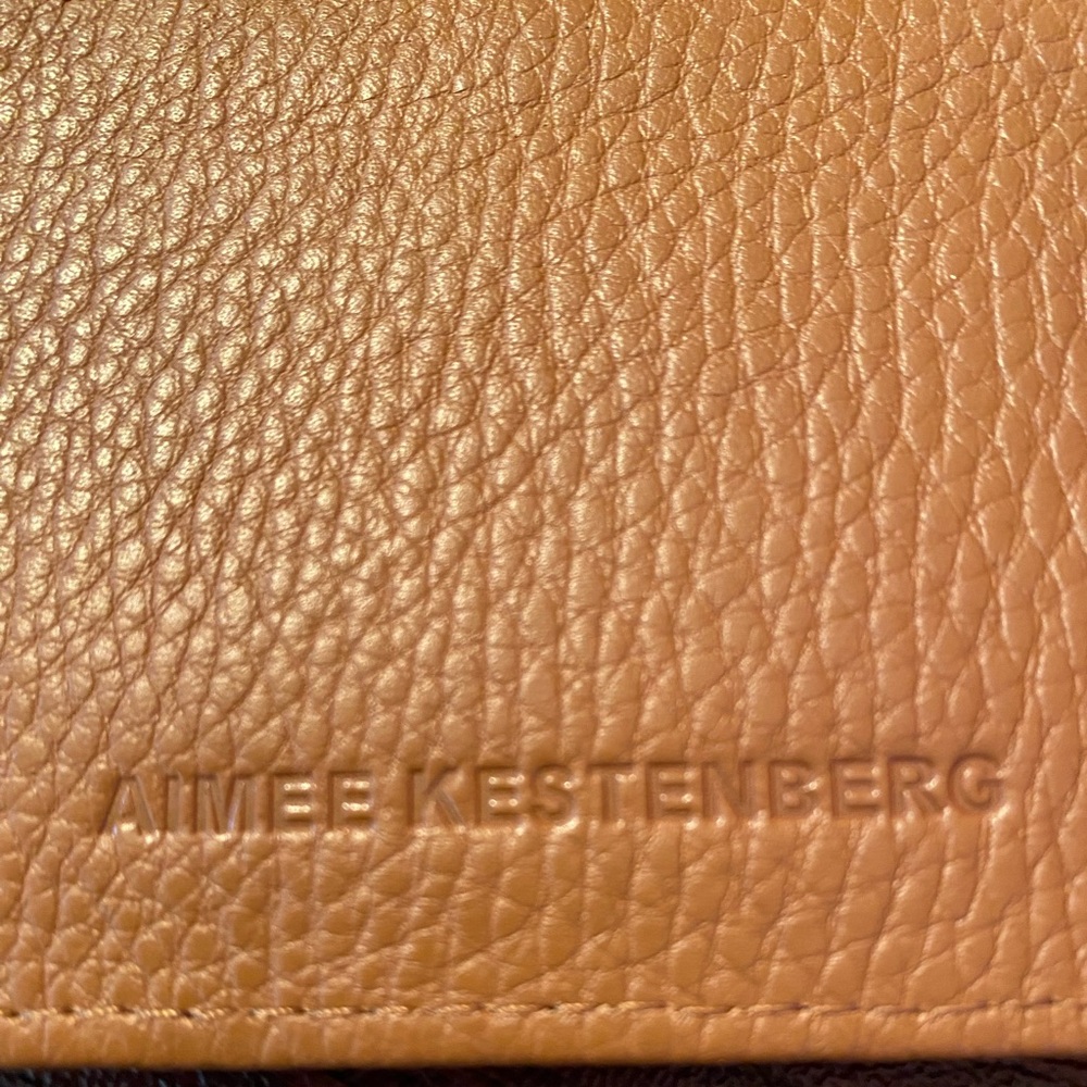AIMEE KESTENBERG LIMA LANYARD ID CARD CASE 100% LEATHER WITH GUNMETAL HARDWARE - Picture 5 of 7